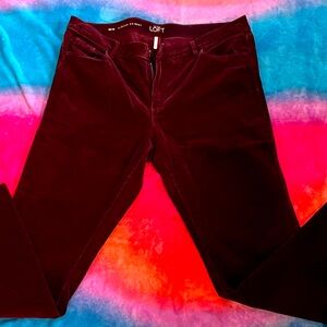 Burgundy corduroy pants